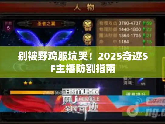 别被野鸡服坑哭！2025奇迹SF主播防割指南