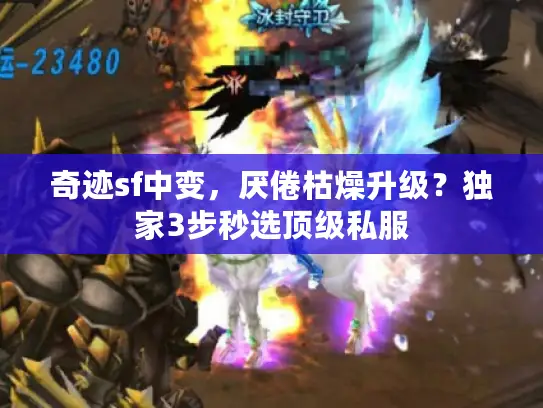 奇迹sf中变，厌倦枯燥升级？独家3步秒选顶级私服
