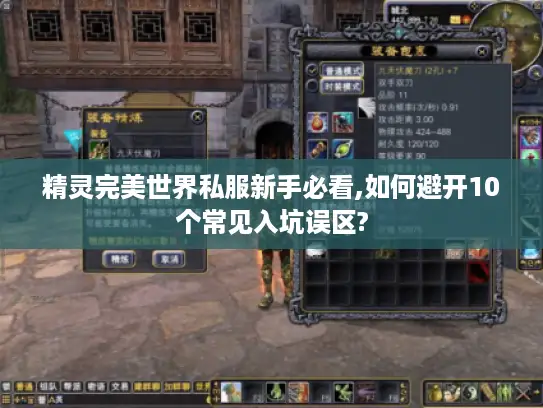 精灵完美世界私服新手必看,如何避开10个常见入坑误区?