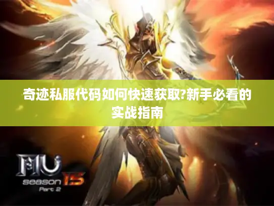 奇迹私服代码如何快速获取?新手必看的实战指南 奇迹私服代码如何快速获取?新手必看的实战指南