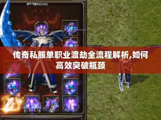 传奇私服单职业渡劫全流程解析,如何高效突破瓶颈 传奇私服单职业渡劫全流程解析,如何高效突破瓶颈