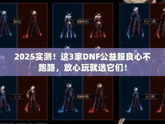 2025实测!这3家DNF公益服良心不跑路,放心玩就选它们! 2025实测!这3家DNF公益服良心不跑路,放心玩就选它们!