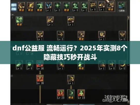 dnf公益服 流畅运行？2025年实测8个隐藏技巧秒开战斗