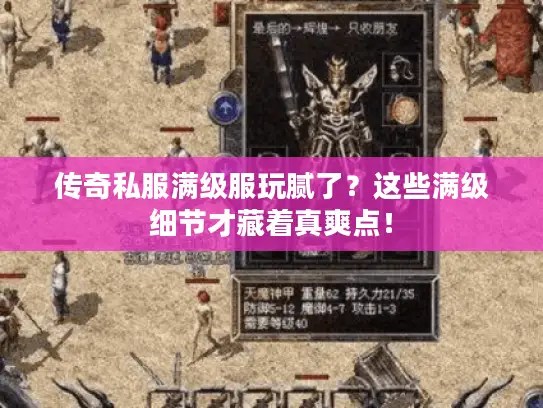 传奇私服满级服玩腻了？这些满级细节才藏着真爽点！