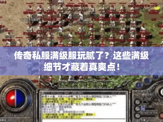传奇私服满级服玩腻了？这些满级细节才藏着真爽点！