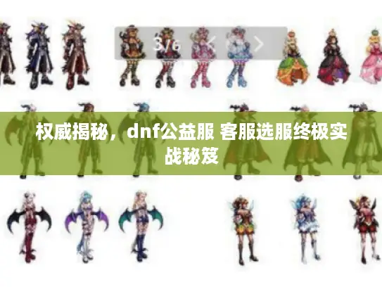 权威揭秘，dnf公益服 客服选服终极实战秘笈