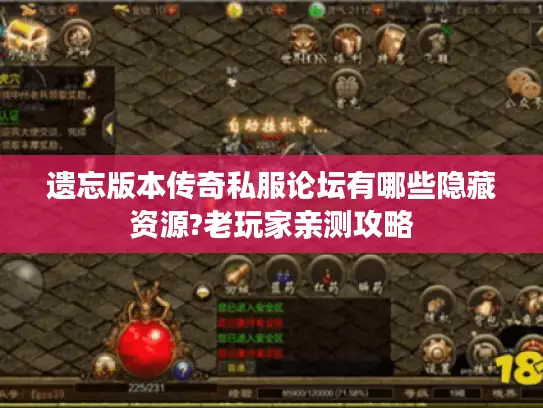 遗忘版本传奇私服论坛有哪些隐藏资源?老玩家亲测攻略 遗忘版本传奇私服论坛有哪些隐藏资源?老玩家亲测攻略