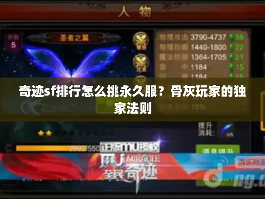 奇迹sf排行怎么挑永久服？骨灰玩家的独家法则