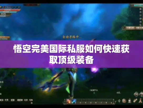 悟空完美国际私服如何快速获取顶级装备