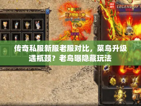 传奇私服新服老服对比,菜鸟升级遇瓶颈?老鸟曝隐藏玩法 传奇私服新服老服对比,菜鸟升级遇瓶颈?老鸟曝隐藏玩法