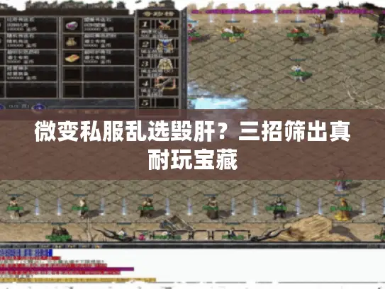 微变私服乱选毁肝？三招筛出真耐玩宝藏