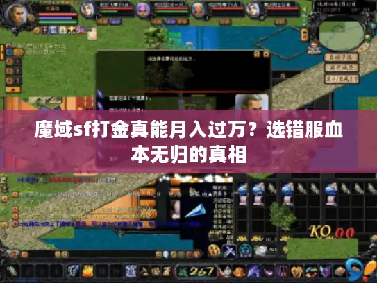 魔域sf打金真能月入过万？选错服血本无归的真相