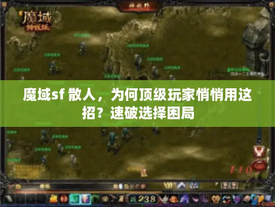 魔域sf 散人，为何顶级玩家悄悄用这招？速破选择困局