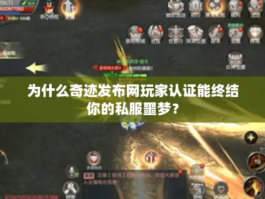 为什么奇迹发布网玩家认证能终结你的私服噩梦? 为什么奇迹发布网玩家认证能终结你的私服噩梦?