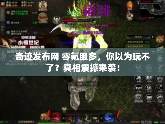 奇迹发布网 零氪服多，你以为玩不了？真相震撼来袭！