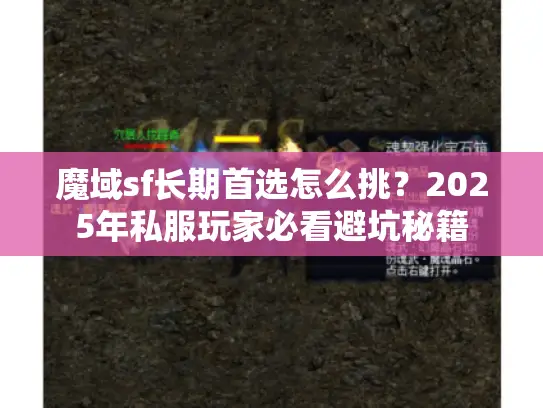 魔域sf长期首选怎么挑?2025年私服玩家必看避坑秘籍 魔域sf长期首选怎么挑?2025年私服玩家必看避坑秘籍