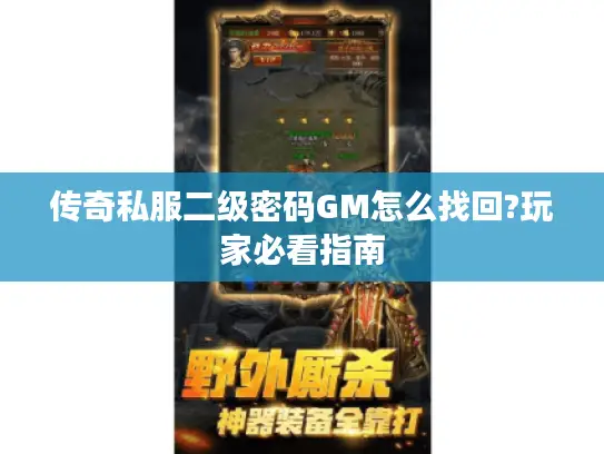 传奇私服二级密码GM怎么找回?玩家必看指南