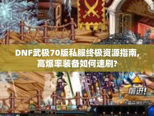 DNF武极70版私服终极资源指南,高爆率装备如何速刷?