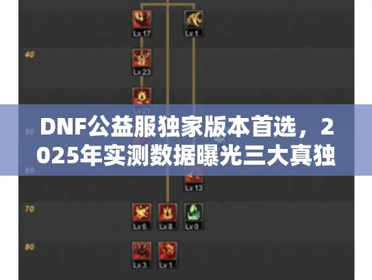 DNF公益服独家版本首选，2025年实测数据曝光三大真独家