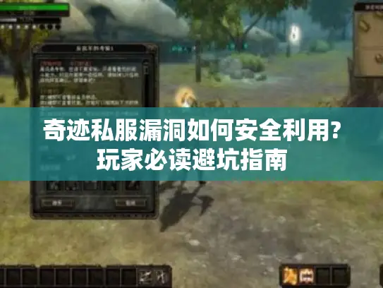 奇迹私服漏洞如何安全利用?玩家必读避坑指南