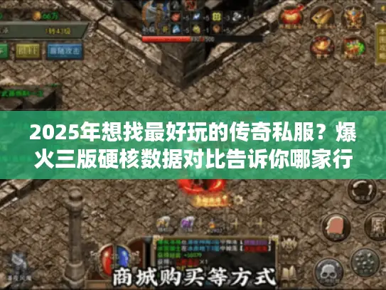 2025年想找最好玩的传奇私服？爆火三版硬核数据对比告诉你哪家行
