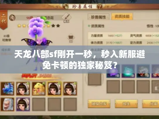 天龙八部sf刚开一秒，秒入新服避免卡顿的独家秘笈？