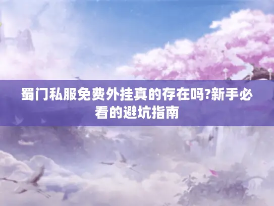蜀门私服免费外挂真的存在吗?新手必看的避坑指南