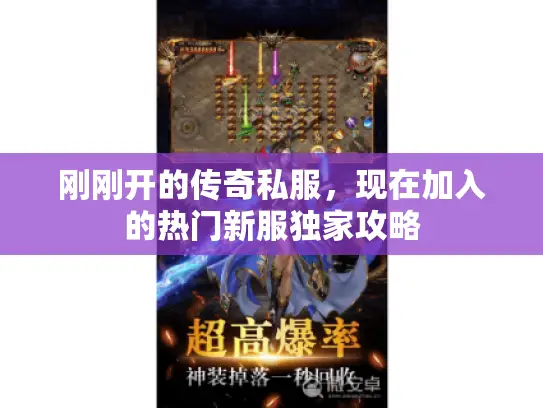 刚刚开的传奇私服，现在加入的热门新服独家攻略