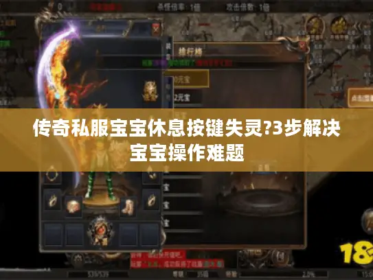 传奇私服宝宝休息按键失灵?3步解决宝宝操作难题