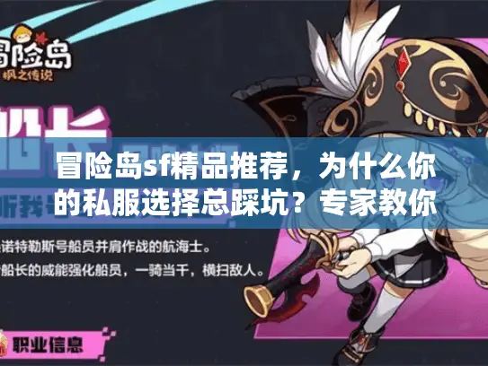 冒险岛sf精品推荐，为什么你的私服选择总踩坑？专家教你避雷稳玩