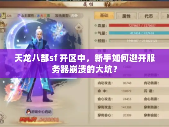 天龙八部sf 开区中，新手如何避开服务器崩溃的大坑？