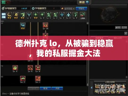 德州扑克 lo,从被骗到稳赢,我的私服掘金大法 德州扑克 lo,从被骗到稳赢,我的私服掘金大法