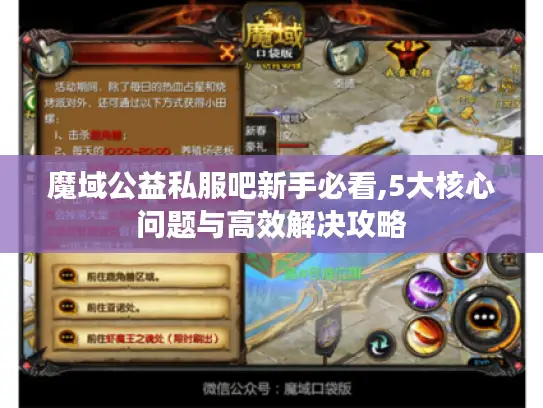 魔域公益私服吧新手必看,5大核心问题与高效解决攻略