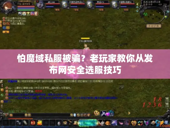怕魔域私服被骗？老玩家教你从发布网安全选服技巧