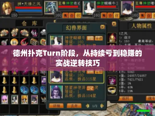 德州扑克Turn阶段，从持续亏到稳赚的实战逆转技巧