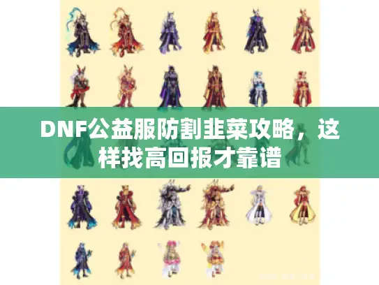 DNF公益服防割韭菜攻略，这样找高回报才靠谱