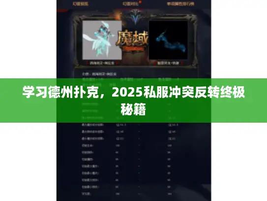 学习德州扑克，2025私服冲突反转终极秘籍