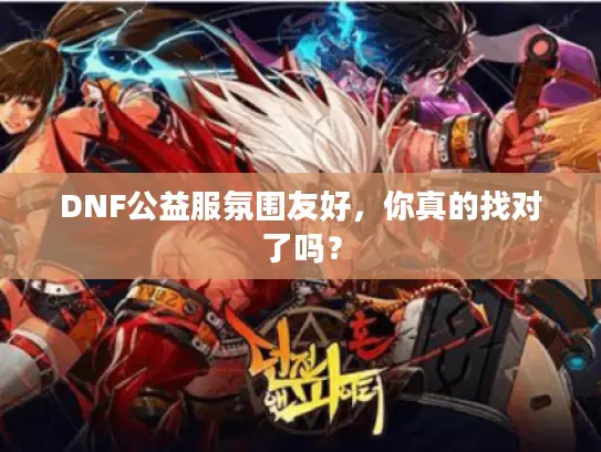 DNF公益服氛围友好，你真的找对了吗？