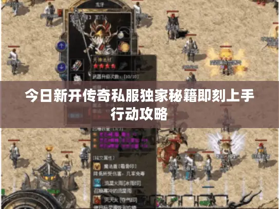 今日新开传奇私服独家秘籍即刻上手行动攻略 今日新开传奇私服独家秘籍即刻上手行动攻略