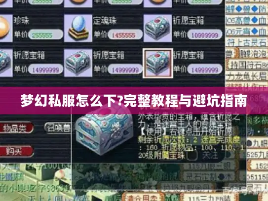 梦幻私服怎么下?完整教程与避坑指南