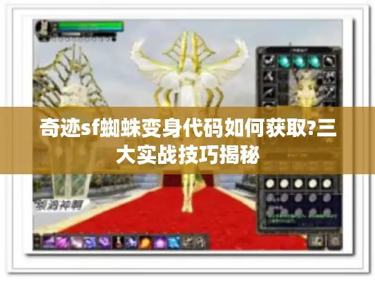 奇迹sf蜘蛛变身代码如何获取?三大实战技巧揭秘