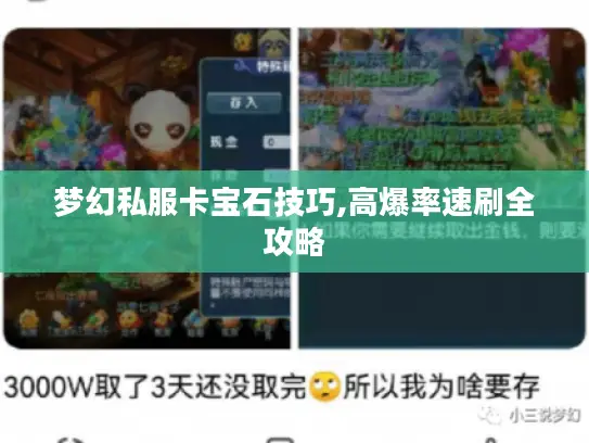 梦幻私服卡宝石技巧,高爆率速刷全攻略 梦幻私服卡宝石技巧,高爆率速刷全攻略