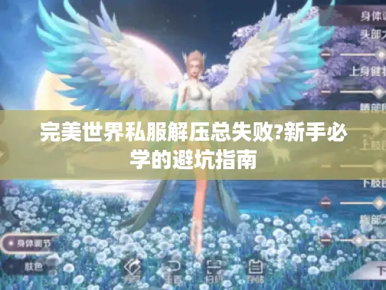 完美世界私服解压总失败?新手必学的避坑指南