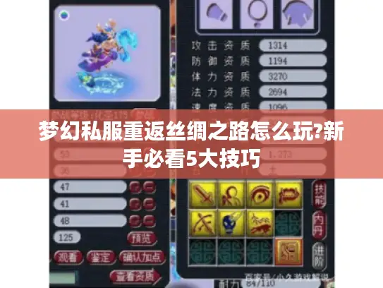 梦幻私服重返丝绸之路怎么玩?新手必看5大技巧