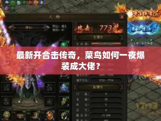 最新开合击传奇，菜鸟如何一夜爆装成大佬？