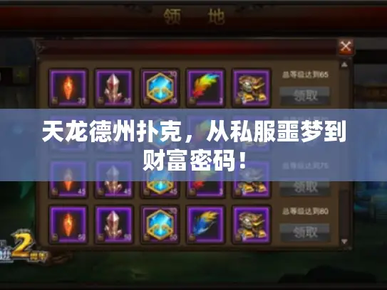 天龙德州扑克,从私服噩梦到财富密码! 天龙德州扑克,从私服噩梦到财富密码!