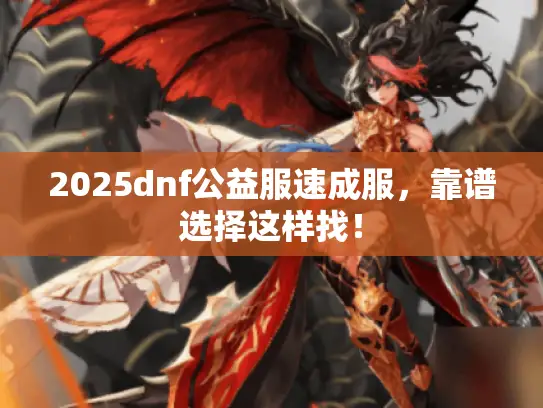2025dnf公益服速成服，靠谱选择这样找！