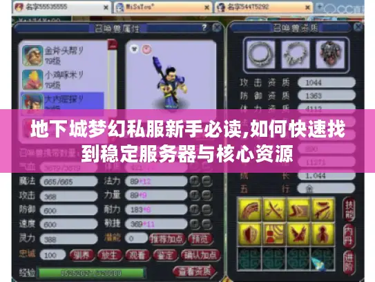 地下城梦幻私服新手必读,如何快速找到稳定服务器与核心资源 地下城梦幻私服新手必读,如何快速找到稳定服务器与核心资源