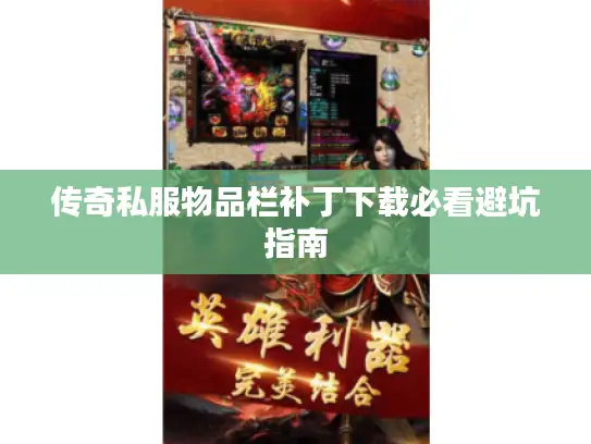 传奇私服物品栏补丁下载必看避坑指南
