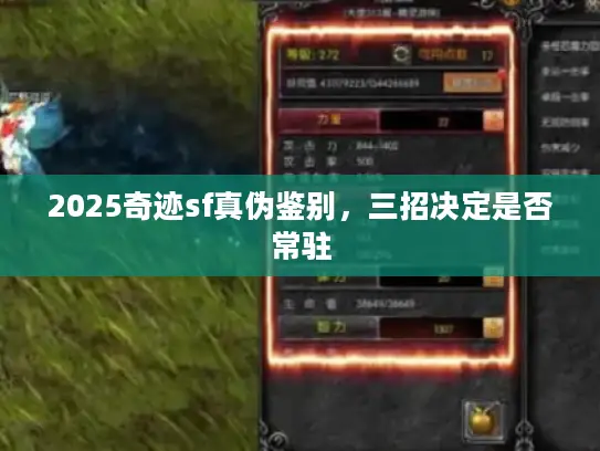 2025奇迹sf真伪鉴别,三招决定是否常驻 2025奇迹sf真伪鉴别,三招决定是否常驻